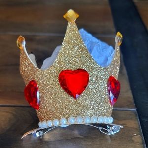 Queen of Hearts Crown with Clip